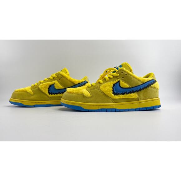 Nike Dunk Low SB x Grateful Dead Yellow Dancing Bears Jam Band Fuzzy Size 10.5 main image 5